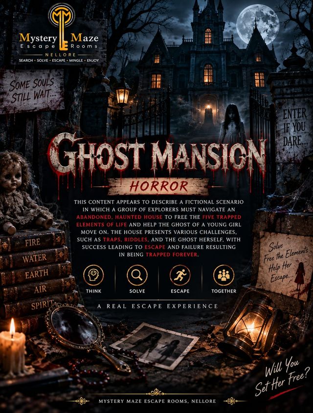Explore a haunted mansion, uncover secrets, and escape before darkness takes over.